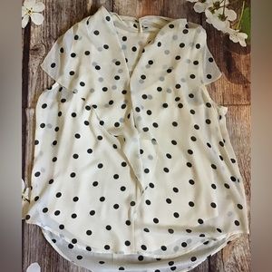 Women’s sleeveless top with attached  camisole size small petite Ann Taylor CC